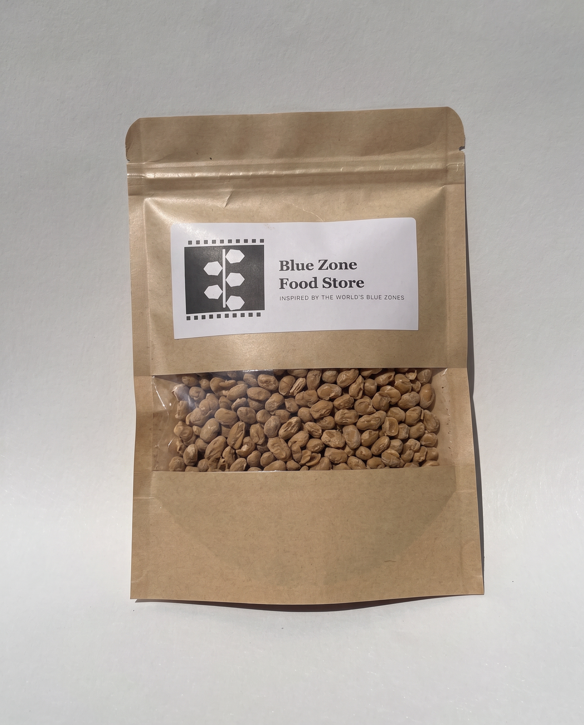 Blue Zone Food Store kraft pouch of Freeze-Dried Natto