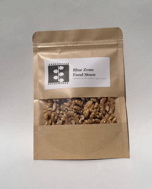 Blue Zone Food Store kraft pouch of Raw Walnuts